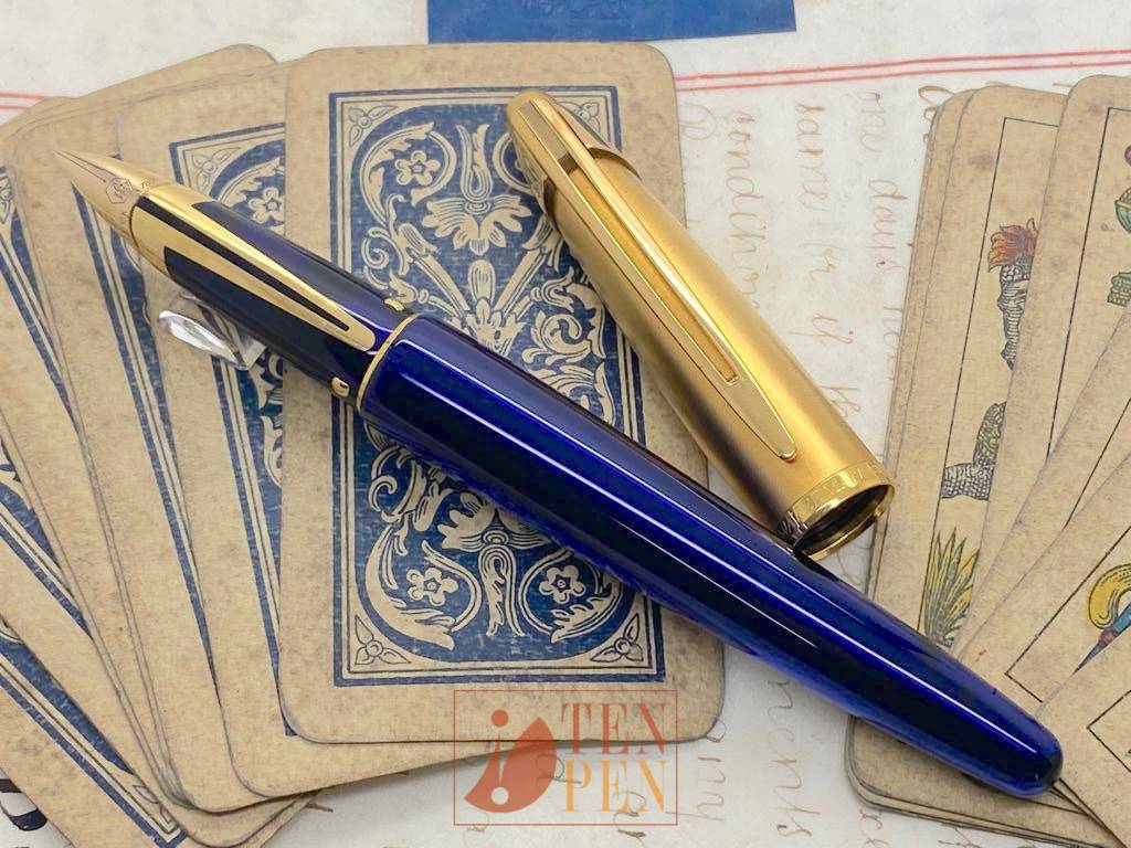 WATERMAN Edson Sapphire Blue ボールペン Waterman Edson Sapphire Blue Ballpoint Pen-Montgomery Pens
